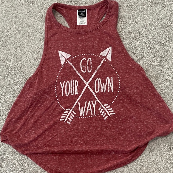 Women's Maroon Flowy Tank Top - Go Your Own Way - Size M - Picture 1 of 1